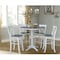 International Concepts Round 36 in Rd Extend Dining Table, 4 X-back Bar Ht Stools, White/Heather Gray, 36 W, 48 L, 42.1 in H K05-36RXT-27B-S6133-4 - alternate 3